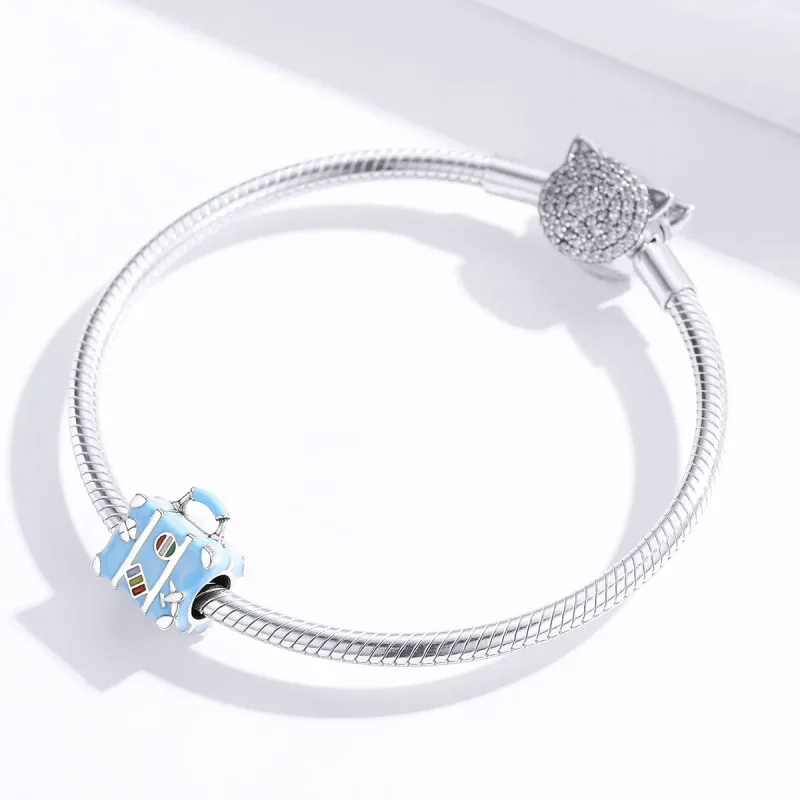 (image for) Pandora Style Silver Suitcase Charm - SCC1377 - View 4