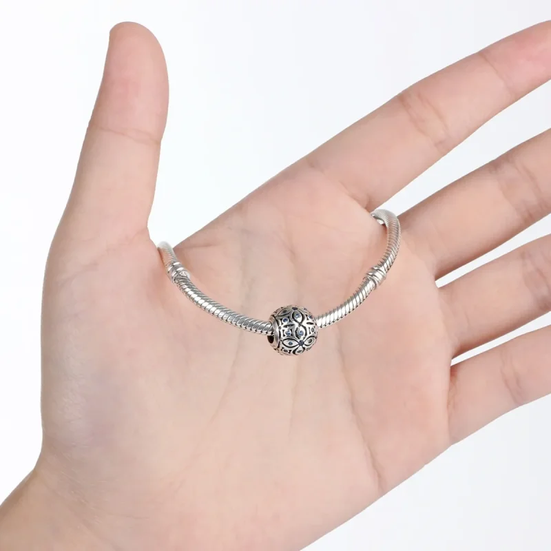 (image for) Pandora Style Silver Summer Flower Charm - SCC059 - View 3