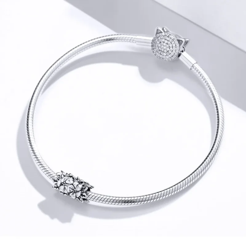 (image for) Pandora Style Silver Summer Flower Charm - SCC1488 - View 3