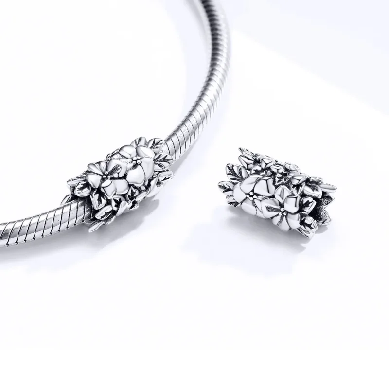 (image for) Pandora Style Silver Summer Flower Charm - SCC1488 - View 4