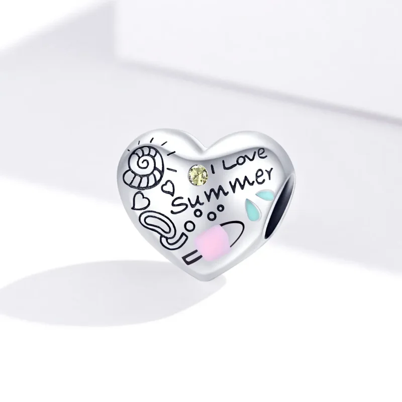(image for) Pandora Style Silver Summer Graffiti Charm - SCC1529 - View 2