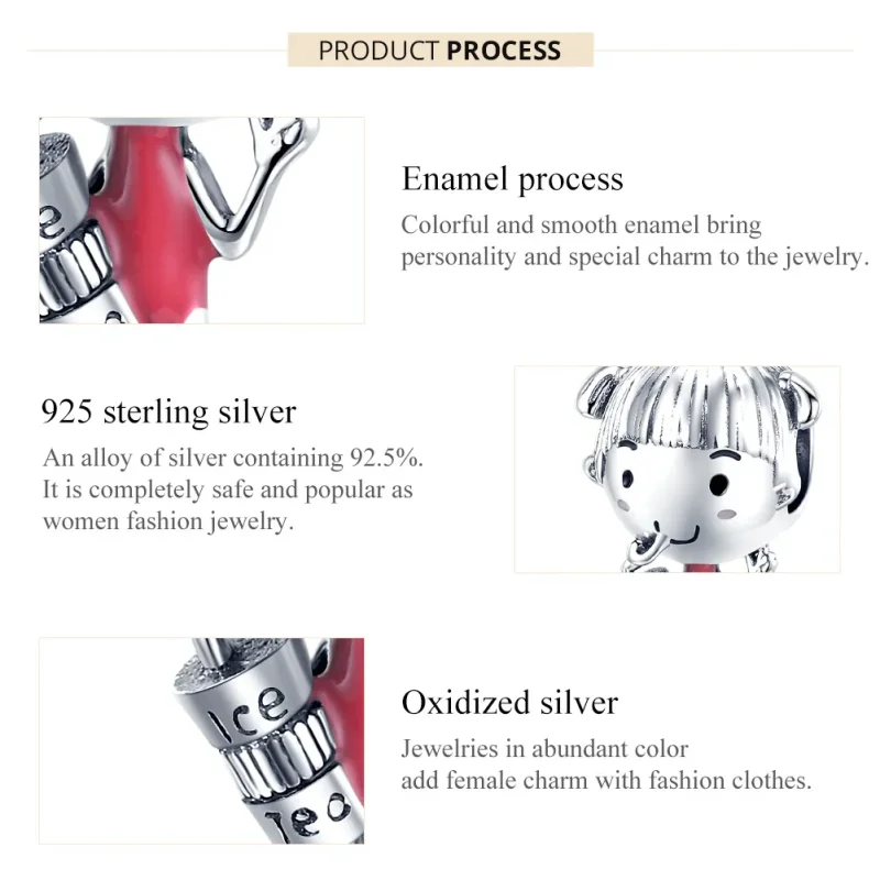 (image for) Pandora Style Silver Sunshine Girl Charm - SCC1525 - View 7