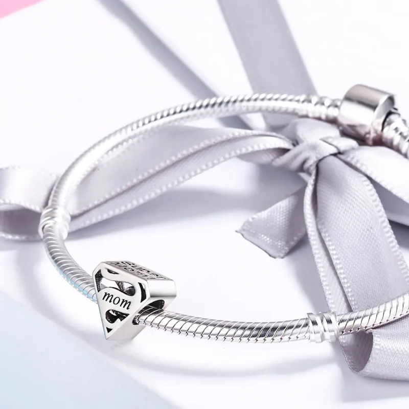 (image for) Pandora Style Silver Super Mom Charm - SCC429 - View 4