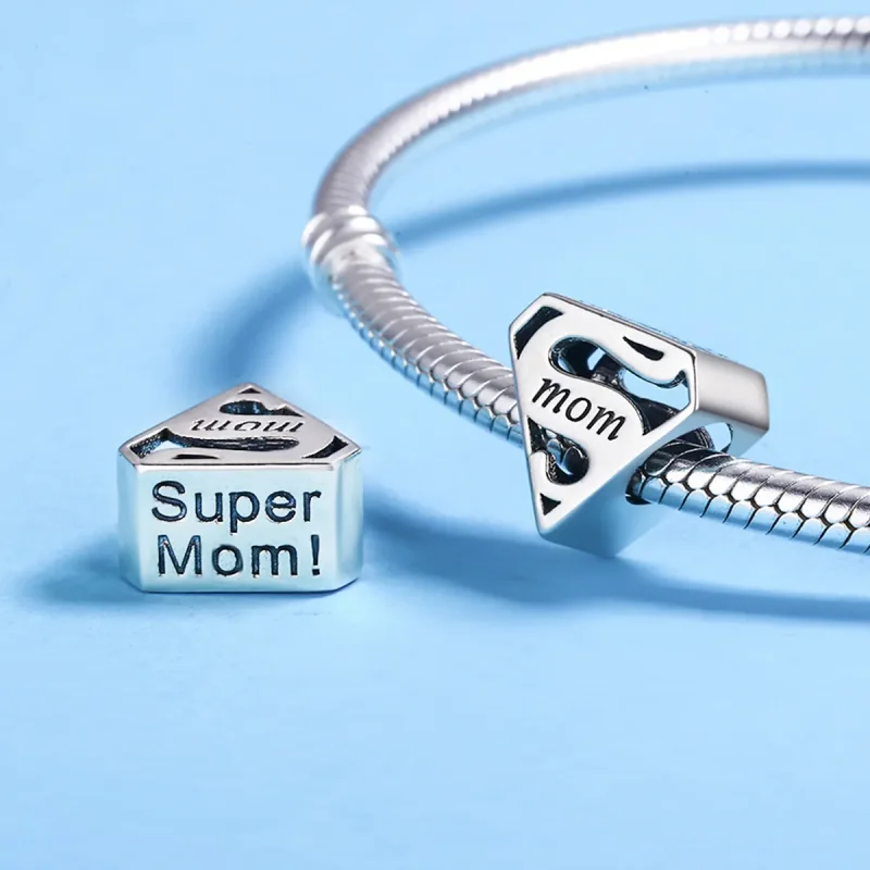 (image for) Pandora Style Silver Super Mom Charm - SCC429 - View 5