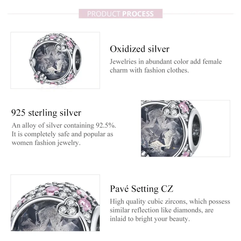(image for) Pandora Style Silver Sweet Charm - SCC1809 - View 7
