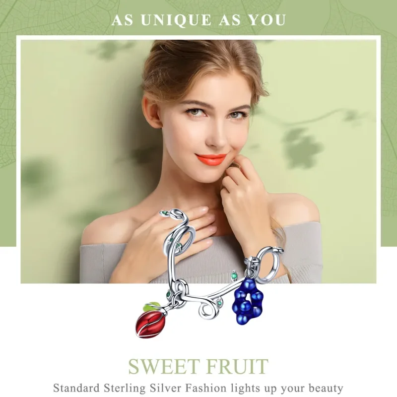 (image for) Pandora Style Silver Sweet Fruit Charm - SCC1138 - View 2