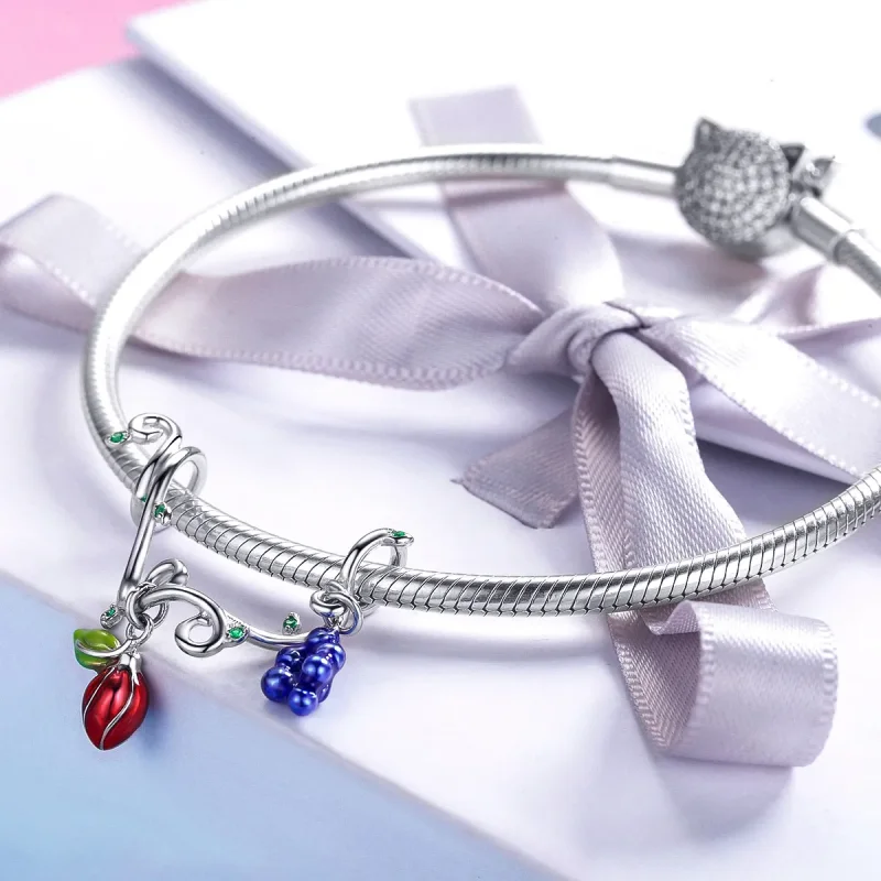 (image for) Pandora Style Silver Sweet Fruit Charm - SCC1138 - View 3
