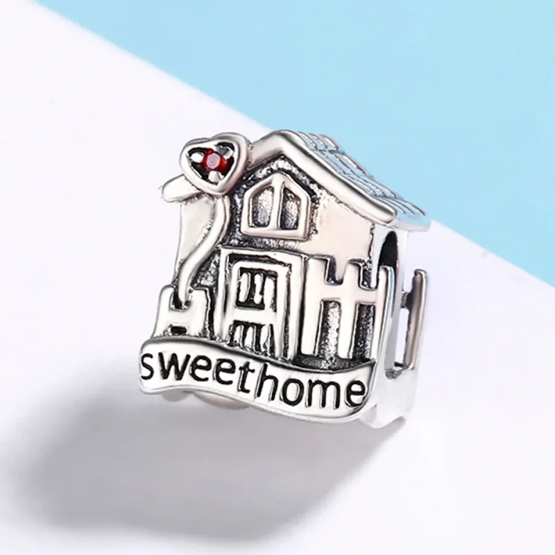 (image for) Pandora Style Silver Sweethome Charm - SCC416 - View 3
