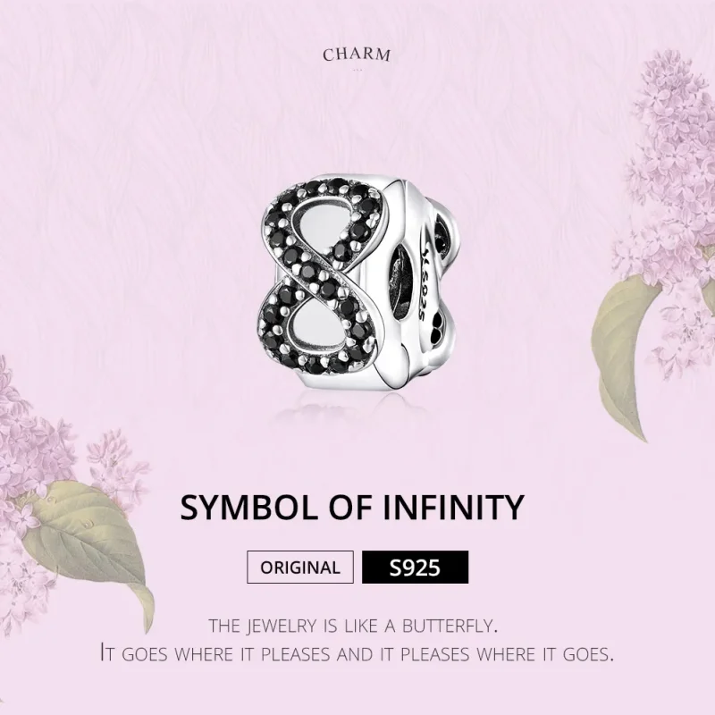 (image for) Pandora Style Silver Symbol of Infinity Charm - SCC1498 - View 6