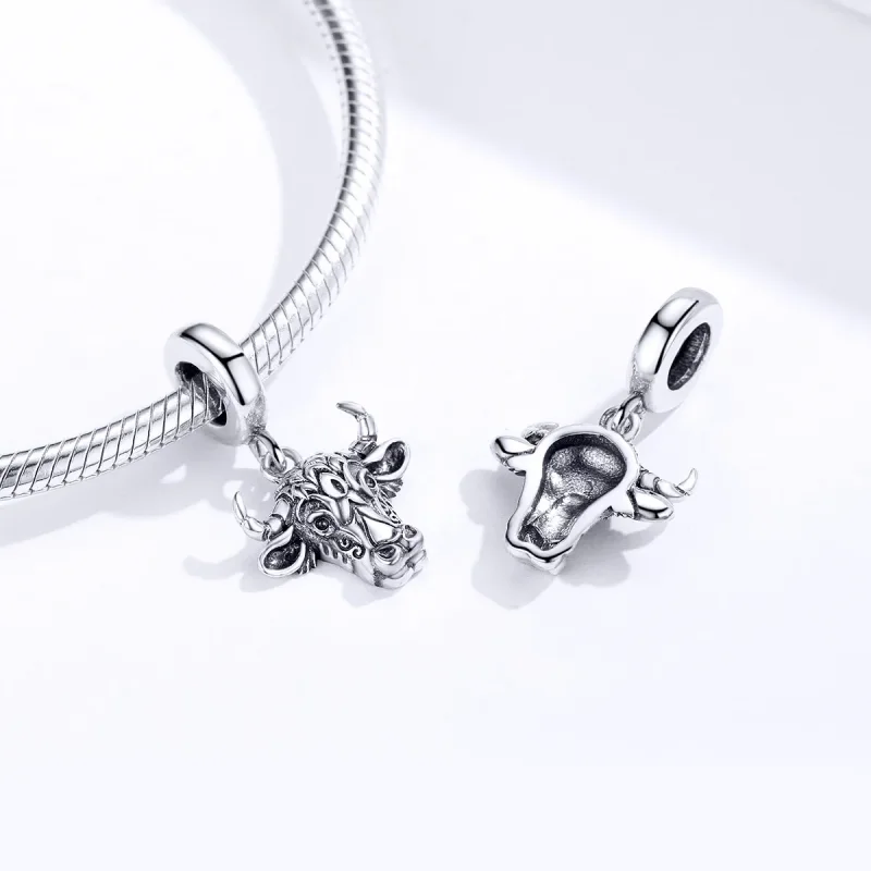 (image for) Pandora Style Silver Tauren Dangle Charm - SCC1316 - View 4