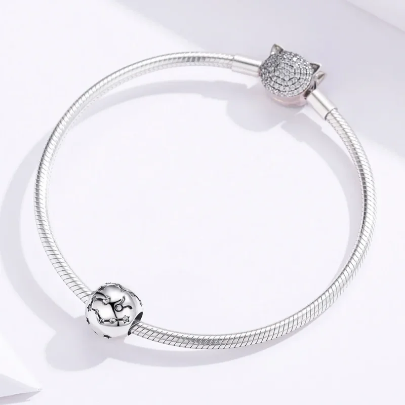 (image for) Pandora Style Silver Taurus Charm - SCC1218-2 - View 3