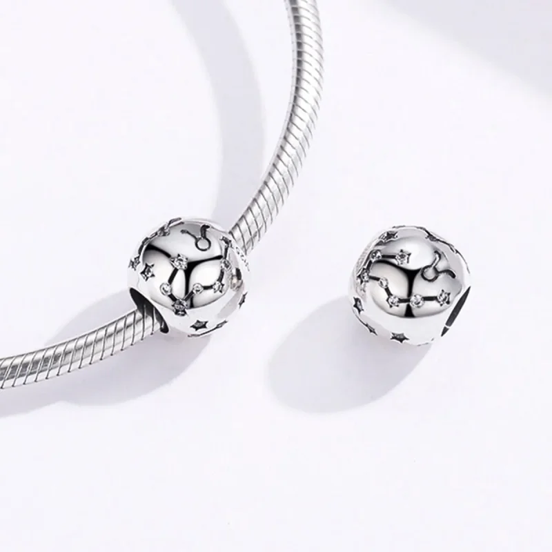 (image for) Pandora Style Silver Taurus Charm - SCC1218-2 - View 4