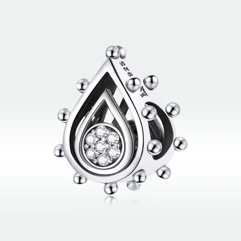(image for) Pandora Style Silver Teardrop Charm - SCC1723 - View 5
