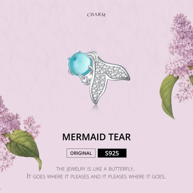 (image for) Pandora Style Silver Tears of Mermaid Charm - SCC1226 - View 2