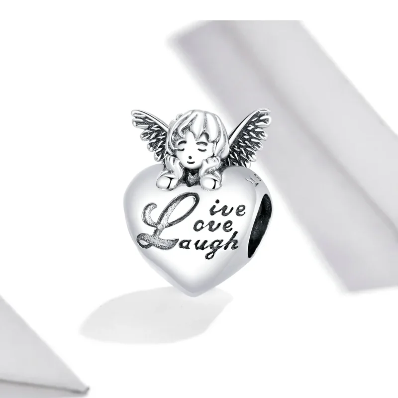(image for) Pandora Style Silver Thanksgiving Angel Charm - SCC1633 - View 2