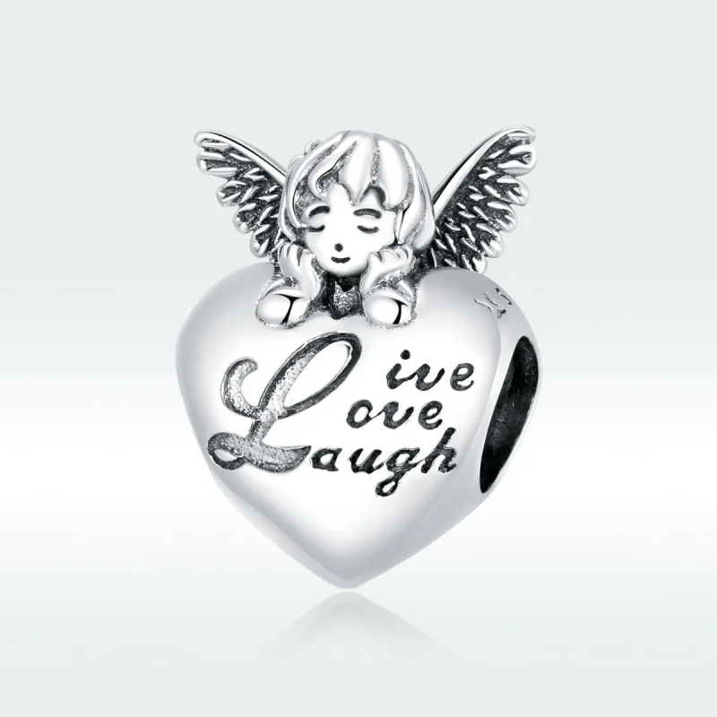 (image for) Pandora Style Silver Thanksgiving Angel Charm - SCC1633 - View 5