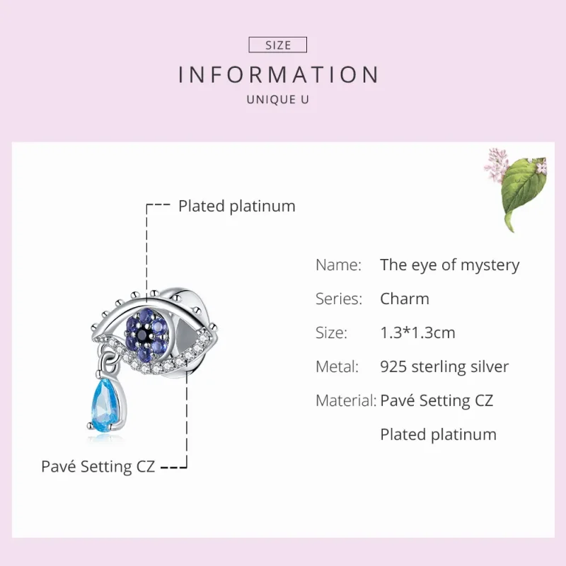 (image for) Pandora Style Silver The Eye of Mystery Charm - SCC1775 - View 7
