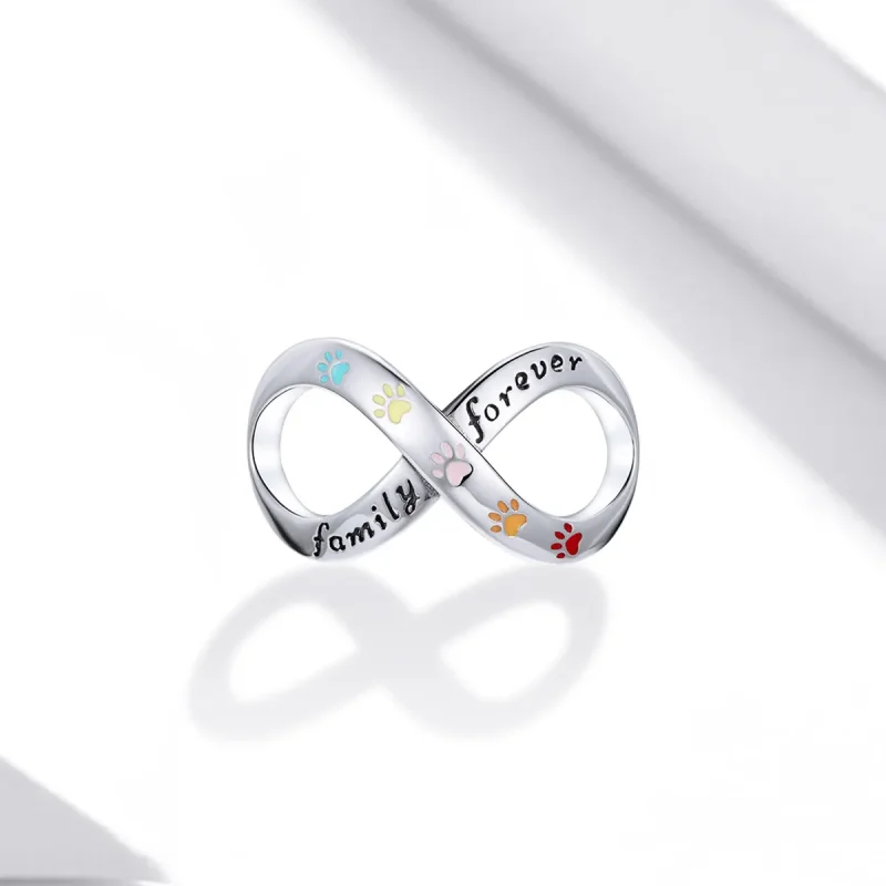 (image for) Pandora Style Silver The Paw Print of Love Charm - SCC1849 - View 2