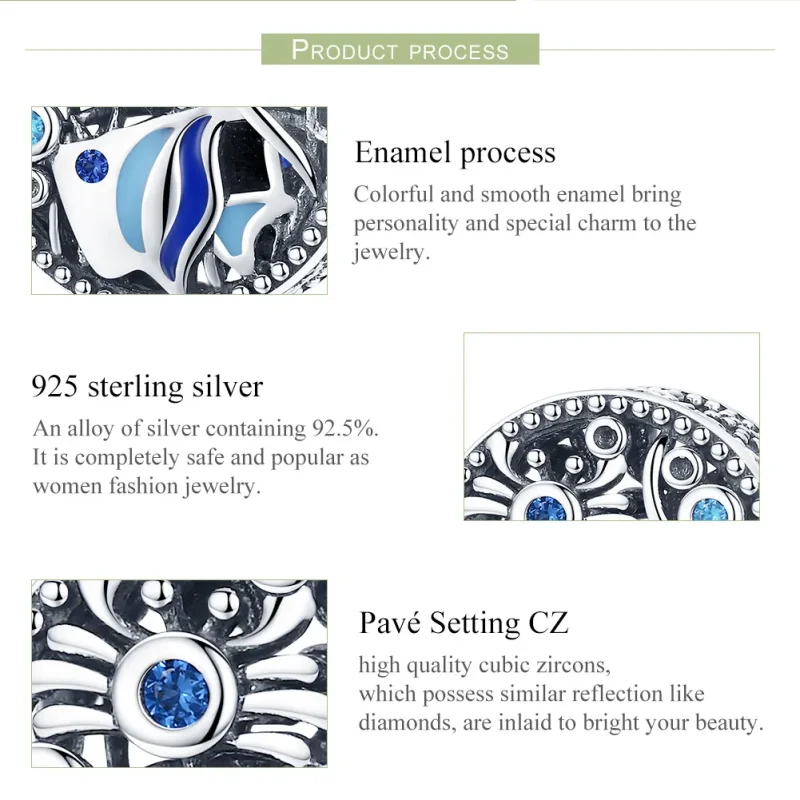 (image for) Pandora Style Silver The Underwater World Ocean Life Charm - SCC763 - View 7