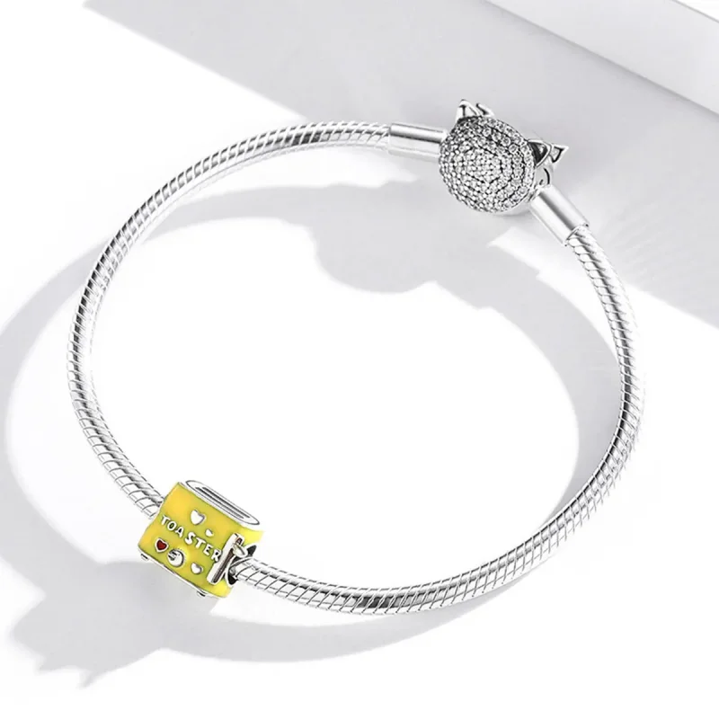 (image for) Pandora Style Silver Toaster Charm - SCC1863 - View 4