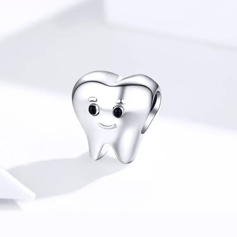 (image for) Pandora Style Silver Tooth Charm - SCC1401 - View 2