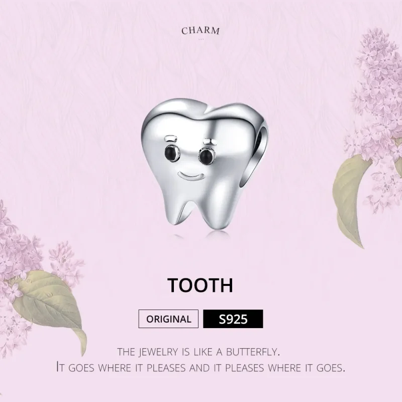 (image for) Pandora Style Silver Tooth Charm - SCC1401 - View 5