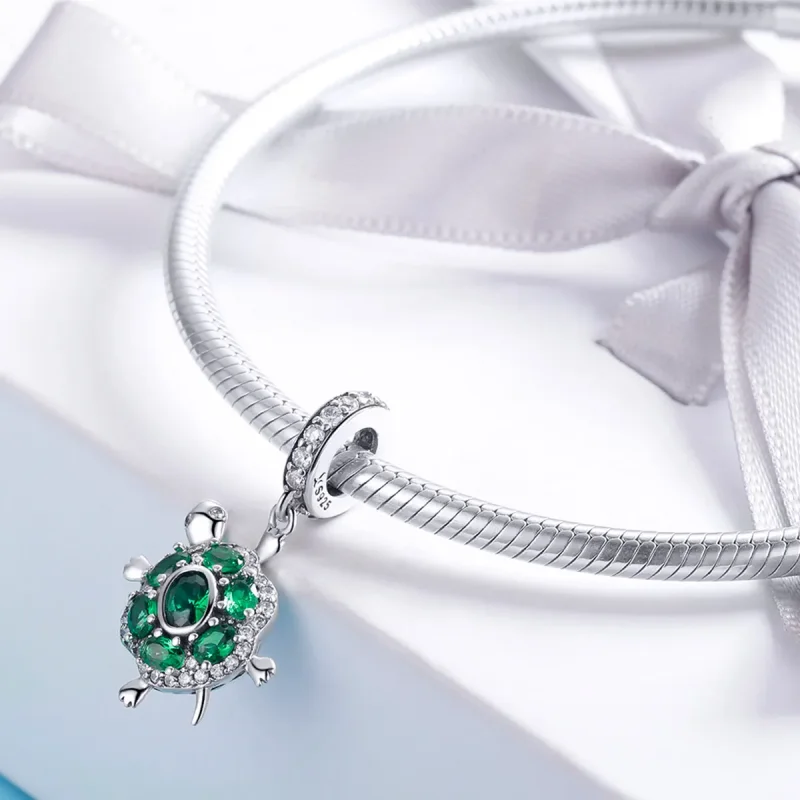 (image for) Pandora Style Silver Tortoise Dangle - SCC1017 - View 3