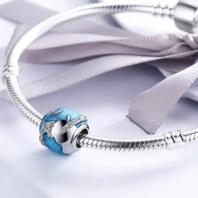 (image for) Pandora Style Silver Travel Around The World Charm - SCC183 - View 5