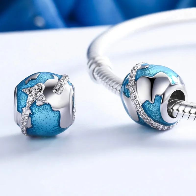 (image for) Pandora Style Silver Travel Around The World Charm - SCC183 - View 6