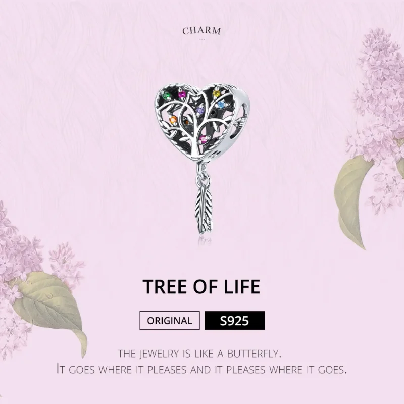 (image for) Pandora Style Silver Tree of Life Charm - SCC1768 - View 6
