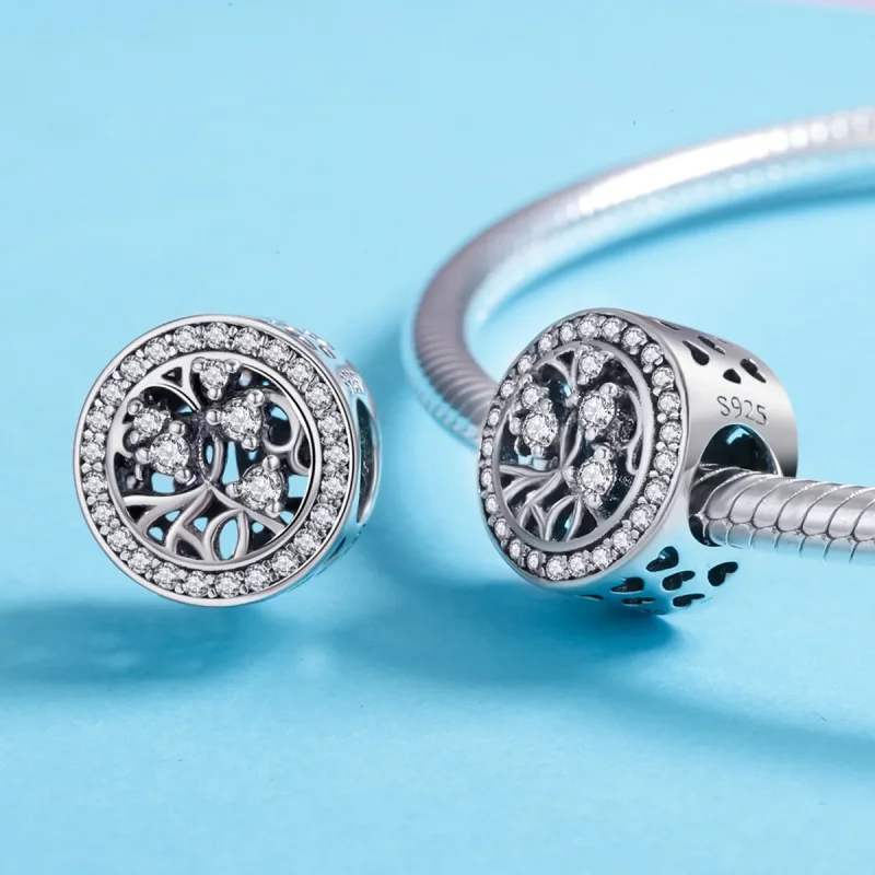 (image for) Pandora Style Silver Tree of Life Charm - SCC616 - View 5