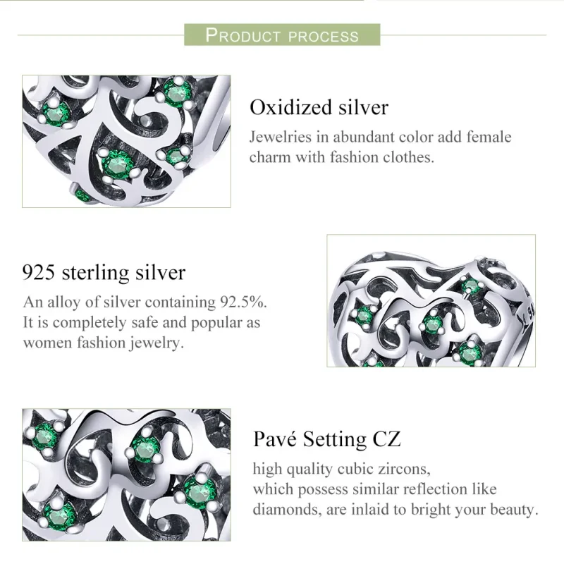 (image for) Pandora Style Silver Tree of Life Charm - SCC720 - View 7
