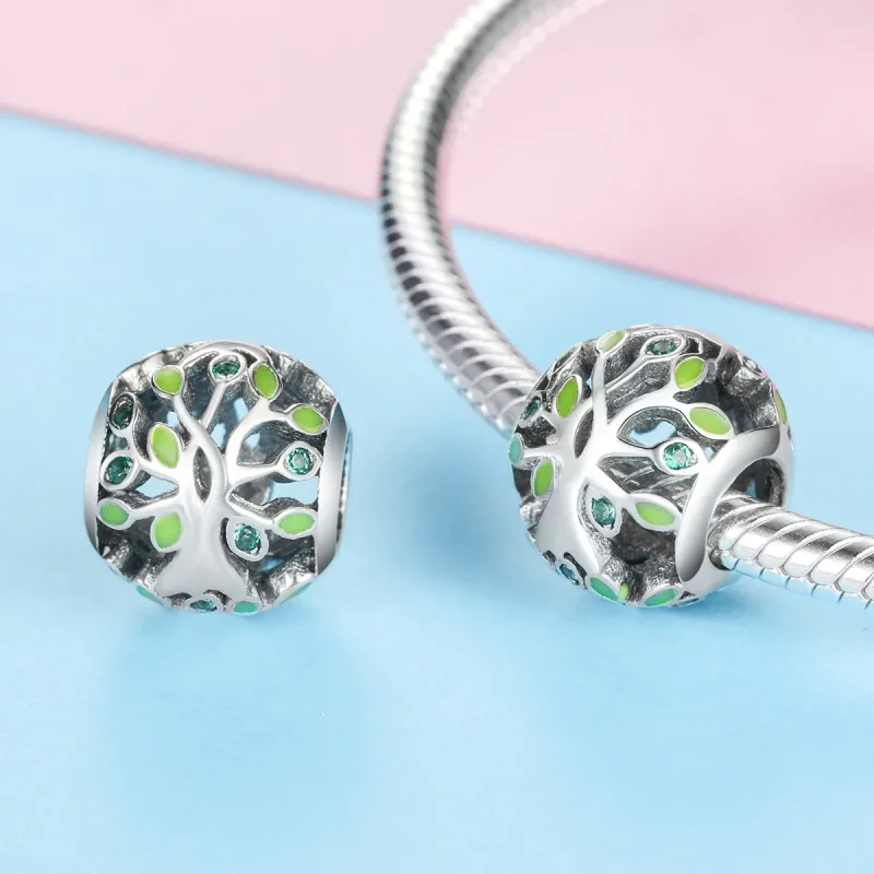 (image for) Pandora Style Silver Tree of Life Charm - SCC994 - View 3