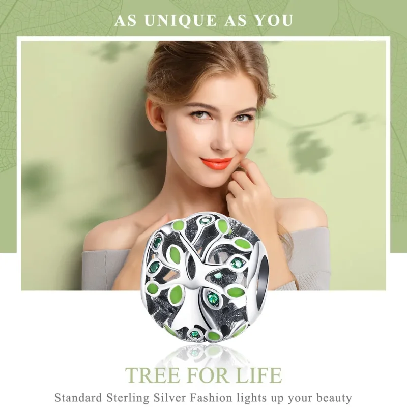 (image for) Pandora Style Silver Tree of Life Charm - SCC994 - View 6