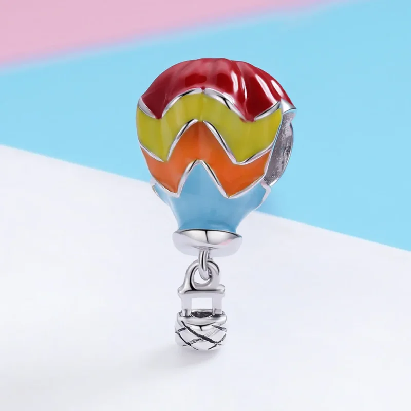 (image for) Pandora Style Silver Turkish Hot Air Balloons Charm - SCC867 - View 2