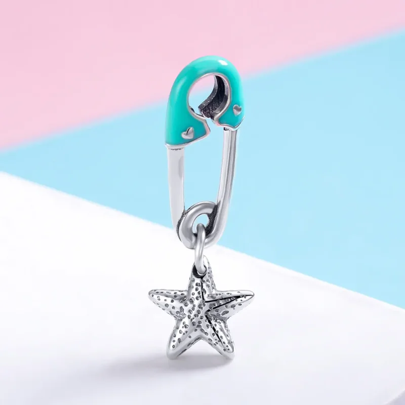 (image for) Pandora Style Silver Twinkling Star Dangle - SCC1000 - View 2