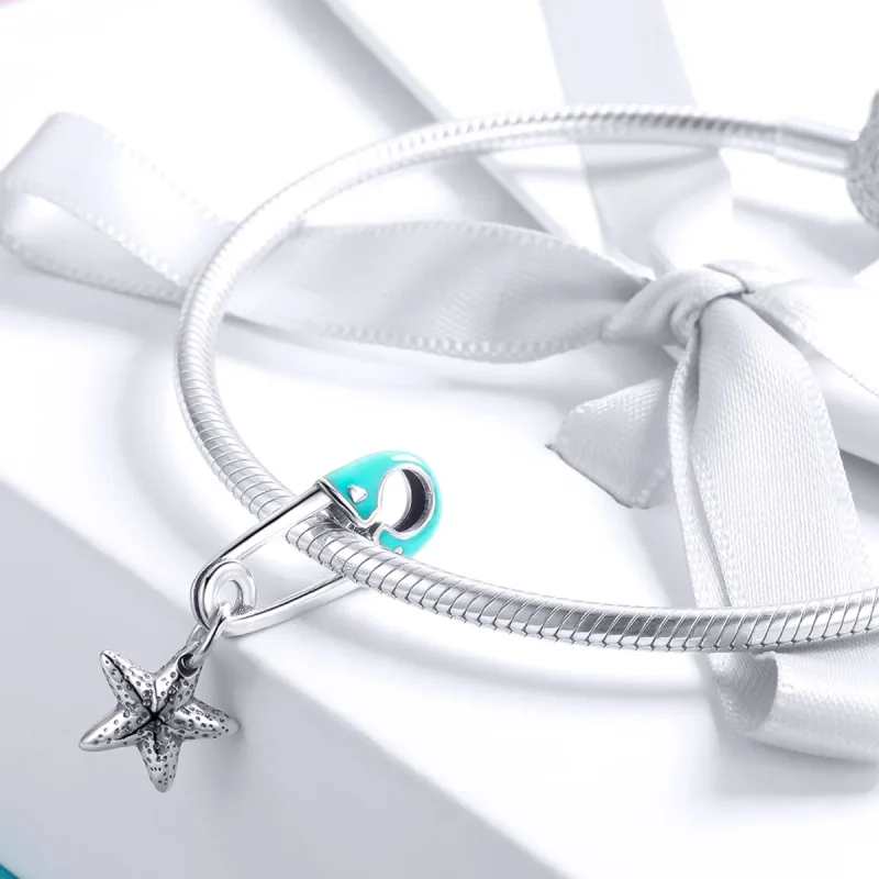 (image for) Pandora Style Silver Twinkling Star Dangle - SCC1000 - View 3