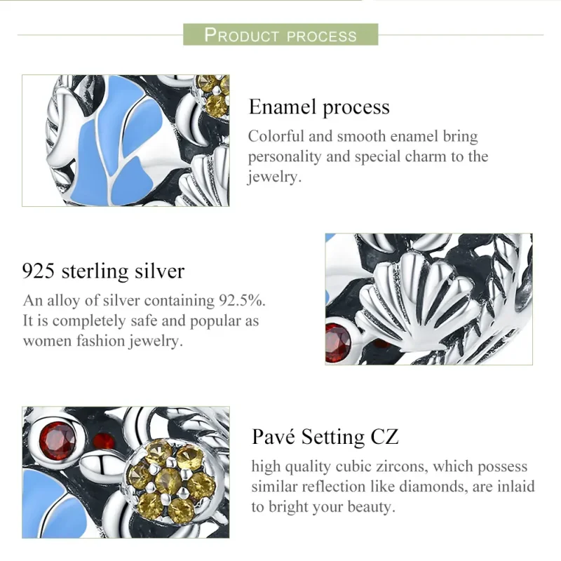 (image for) Pandora Style Silver Underwater World Charm - SCC683 - View 7