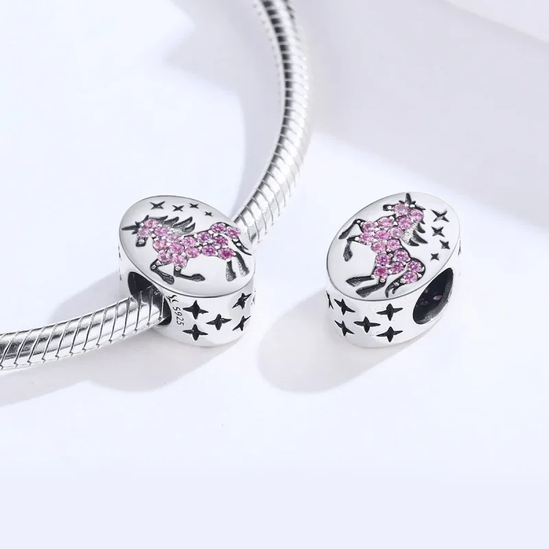 (image for) Pandora Style Silver Unicorn Charm - SCC1272 - View 4