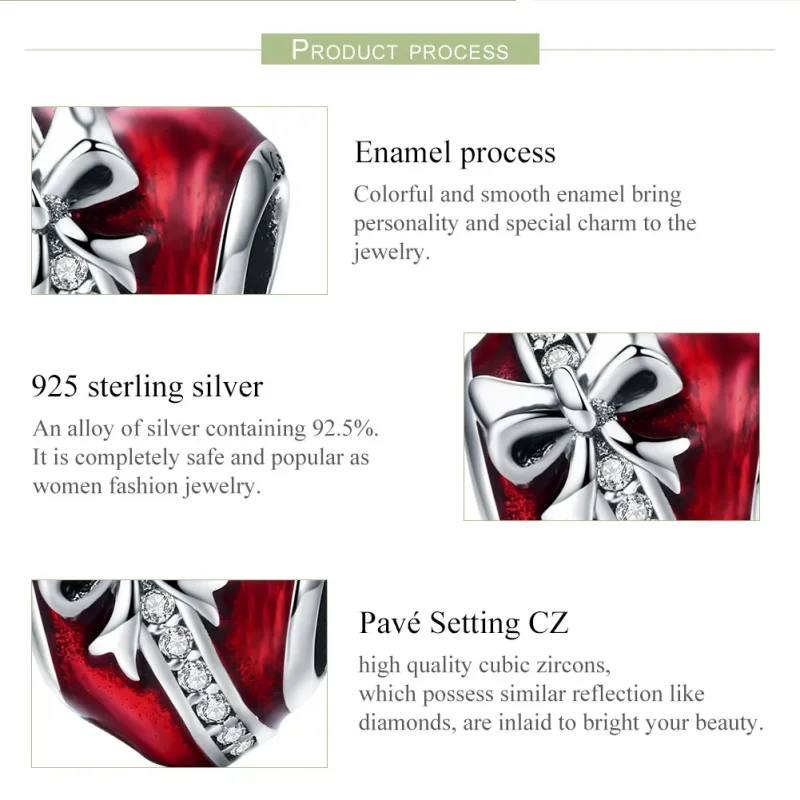 (image for) Pandora Style Silver Valentine'S Day Love Gift Charm - SCC741 - View 7