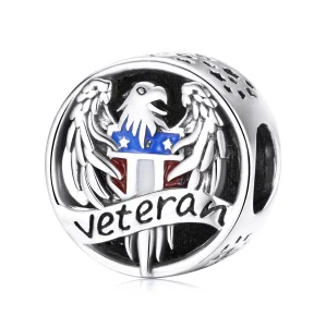 (image for) Pandora Style Silver Veteran Charm - SCC1885