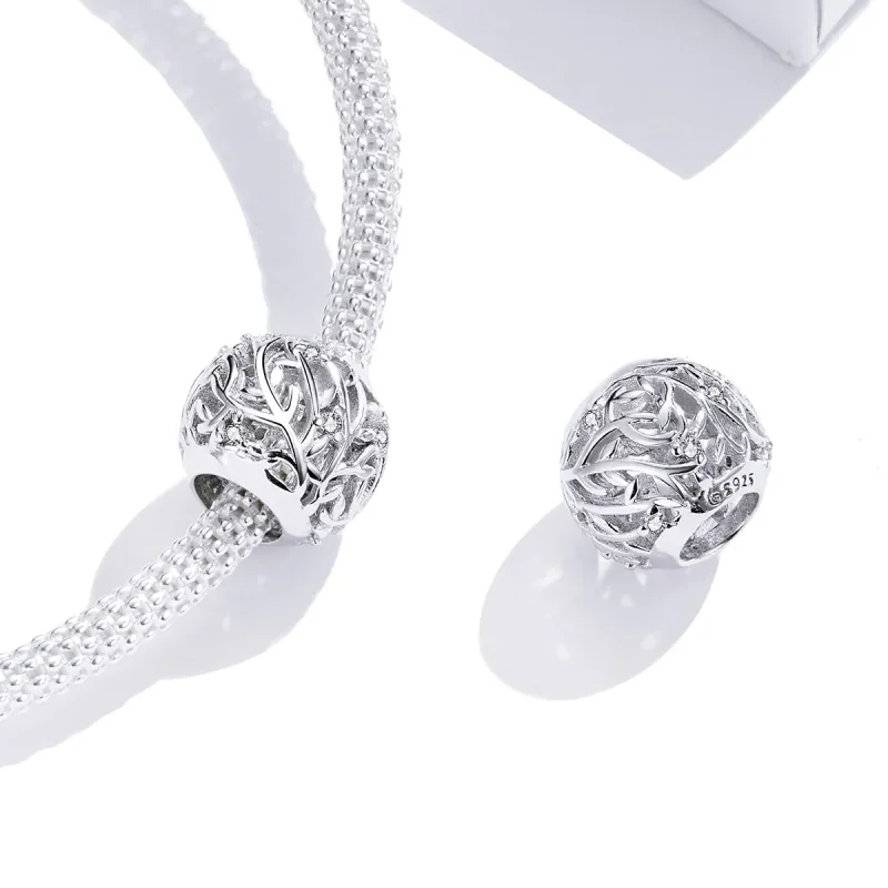 (image for) Pandora Style Silver Vine Charm - BSC256 - View 4