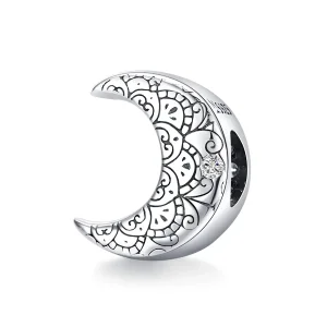 (image for) Pandora Style Silver Vine & Moon Charm - SCC1604