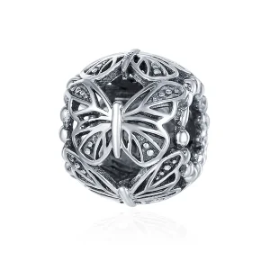 (image for) Pandora Style Silver Vintage Butterfly Charm - SCC491