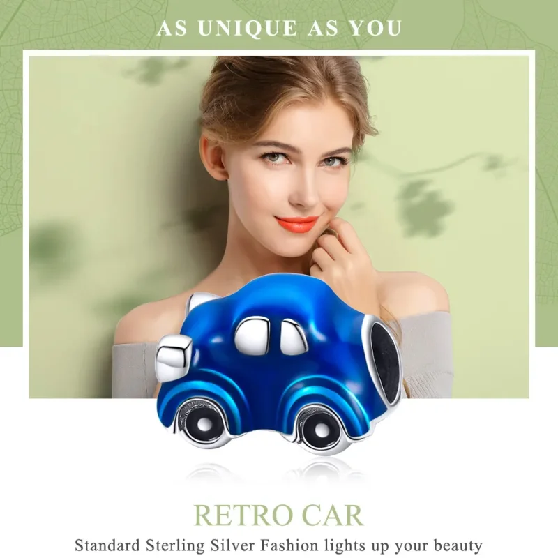 (image for) Pandora Style Silver Vintage Car Charm - SCC957 - View 6