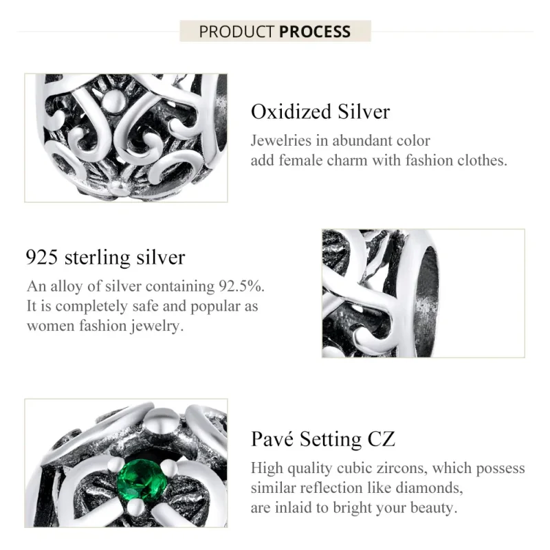 (image for) Pandora Style Silver Vintage Cross Charm - SCC1511 - View 7