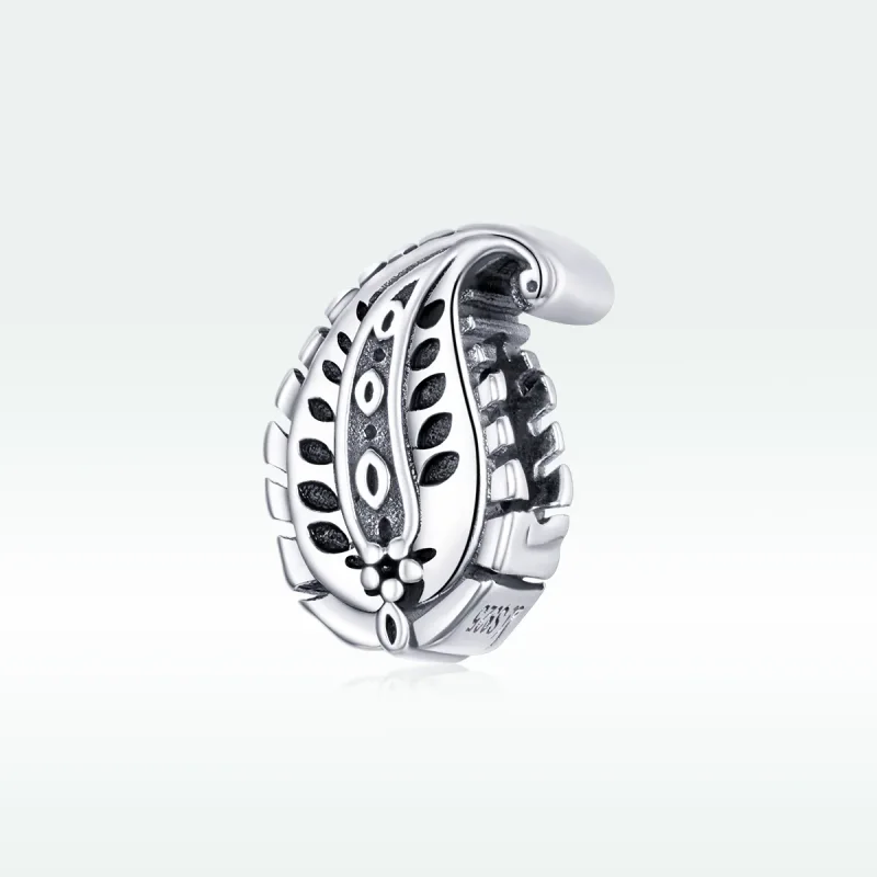 (image for) Pandora Style Silver Vintage Leaves Charm - SCC1824 - View 5