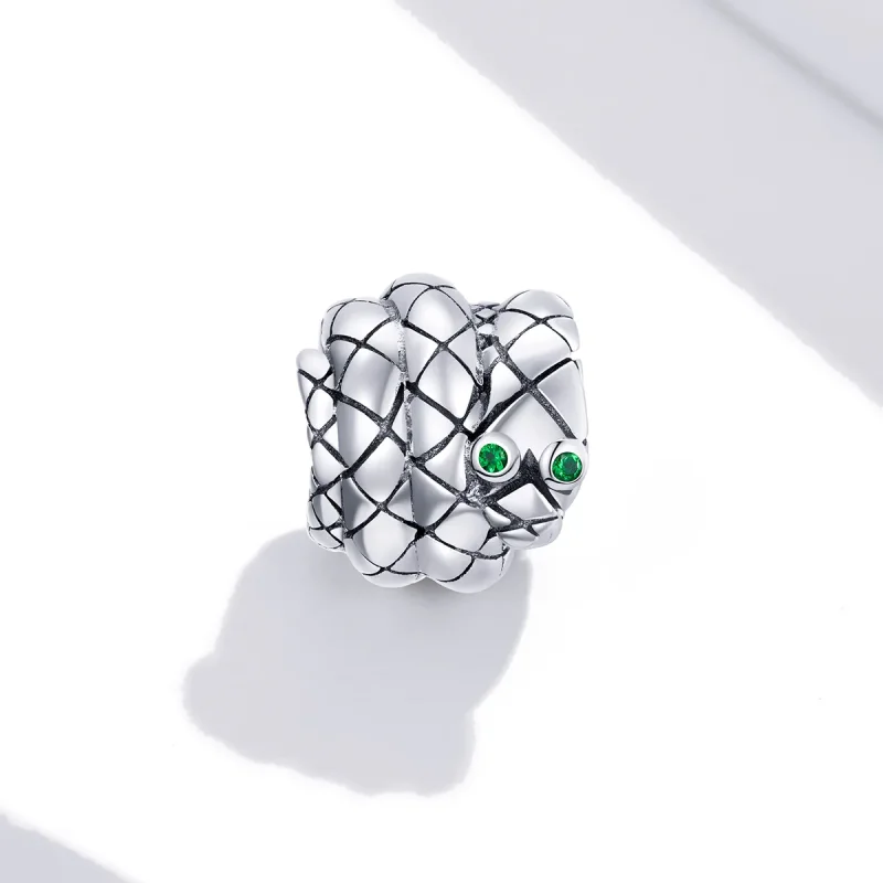 (image for) Pandora Style Silver Vintage Snake Charm - SCC1770 - View 2