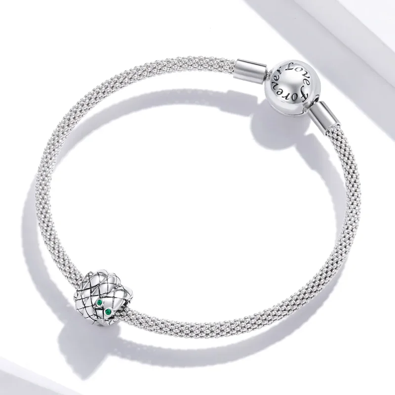 (image for) Pandora Style Silver Vintage Snake Charm - SCC1770 - View 3