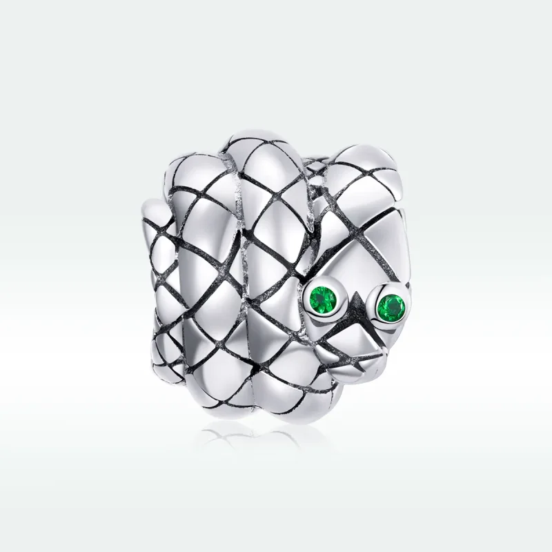 (image for) Pandora Style Silver Vintage Snake Charm - SCC1770 - View 5